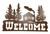 Metal Cabin In The Woods Welcome Sign Metal Cabin In The Woods Welcome Sign