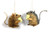 2.5-Inch Buri Sitting Mice w Cheese Christmas Ornaments 2 Pc Set