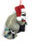 Kurt Adler 3.25 Inch Gingham Holiday Racoon Christmas Ornament