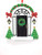 Home Front Door With Garland & Wreath Christmas Ornament