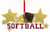 Softball Gear With Glove Bat & Ball Christmas Ornament