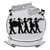 White & Black Marching Band Christmas Ornament