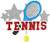 Tennis Gear With Racket & Dangling Ball Christmas Ornament