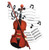 Upright Base Cello With Music Sheet Orchestra Christmas Ornament