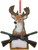 Kurt Adler 4 Inch Deer With 2 Rifles Hunting Christmas Ornament