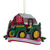 John Deere 5075 Tractor In Front Of Barn Christmas Ornament