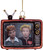 I Love Lucy & Ethel TV Glass Christmas Ornament