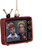 I Love Lucy & Ethel TV Glass Christmas Ornament