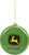 4.25 Inch Green & Yellow Tractor Disc Christmas Ornament