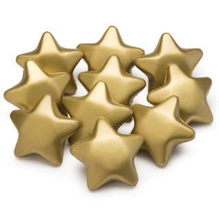 Gold  Squeeze Star, set of 10