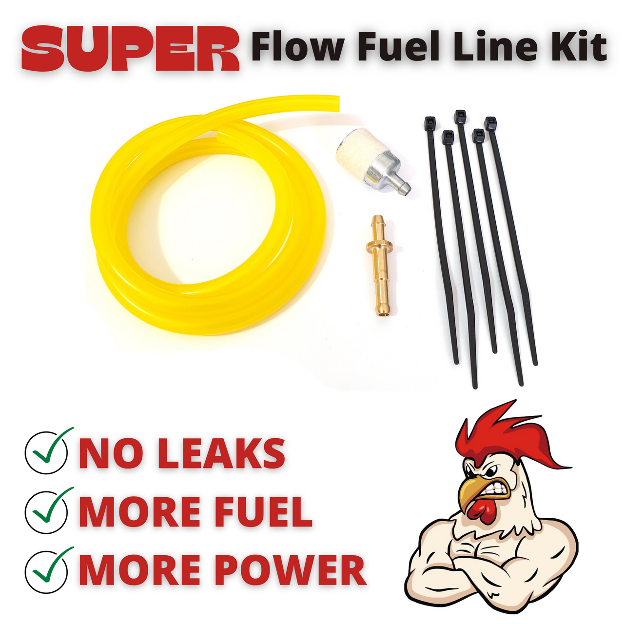 RTE Super Flow Fuel Line Kit Rooster Tail Engines