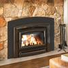 Hearthstone GMi90 Large Wood Burning Insert with Brown Enamel front and 50" x 34.5" Black Faceplate