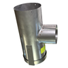 3 to 4" Stainless Steel Flex Pellet Tee w/Clean-out Cap