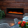 SimpliFire Forum 55" Outdoor Electric Fireplace with Trim Kit