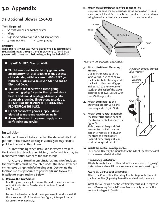 Jotul 156431 Blower Kit