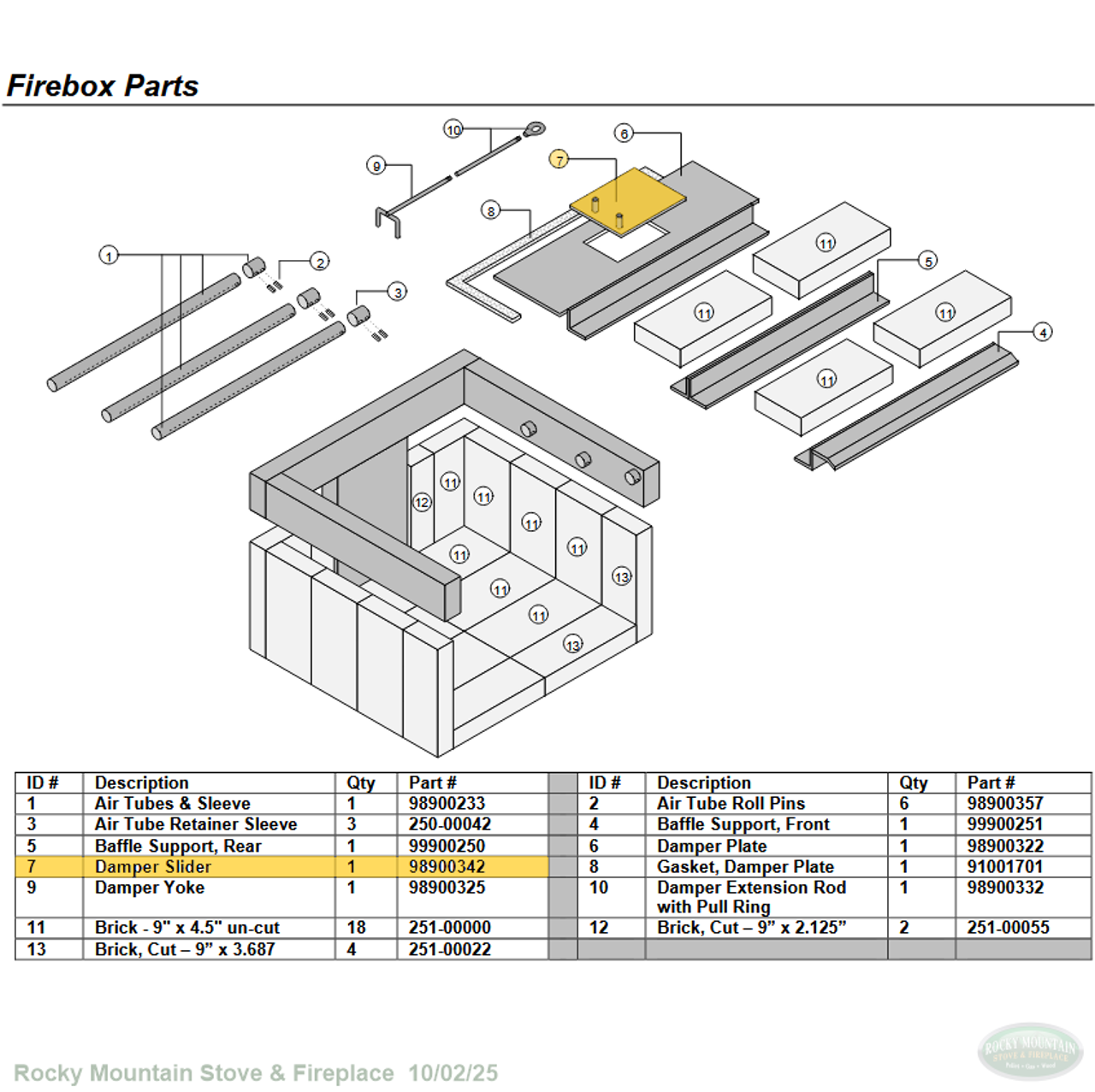 Lopi Damper Slider Plate 98900342