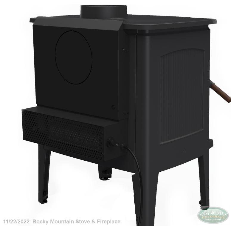 Hearthstone 96-57400 Blower / heat shield Kit Mounted on the back of a Hipster 14