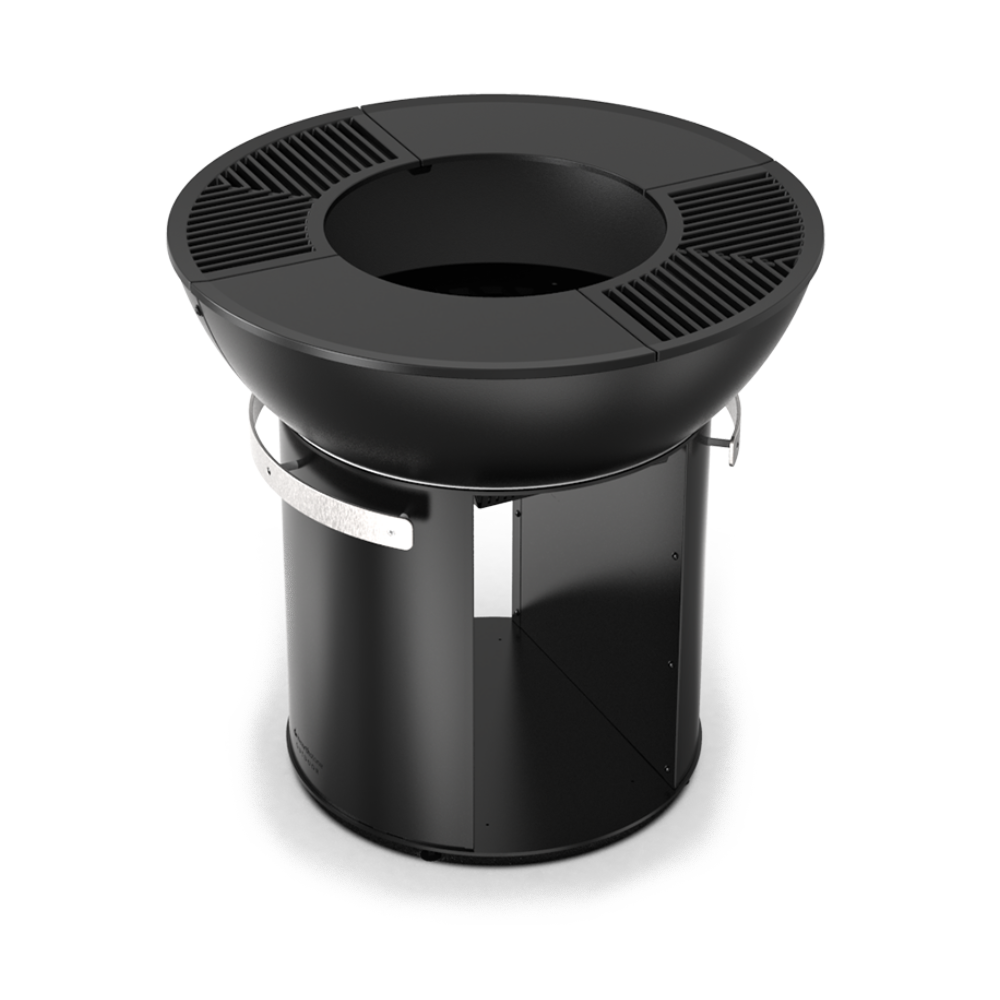 Outdoor Cast Iron Firepit / Grill w/Tall Base