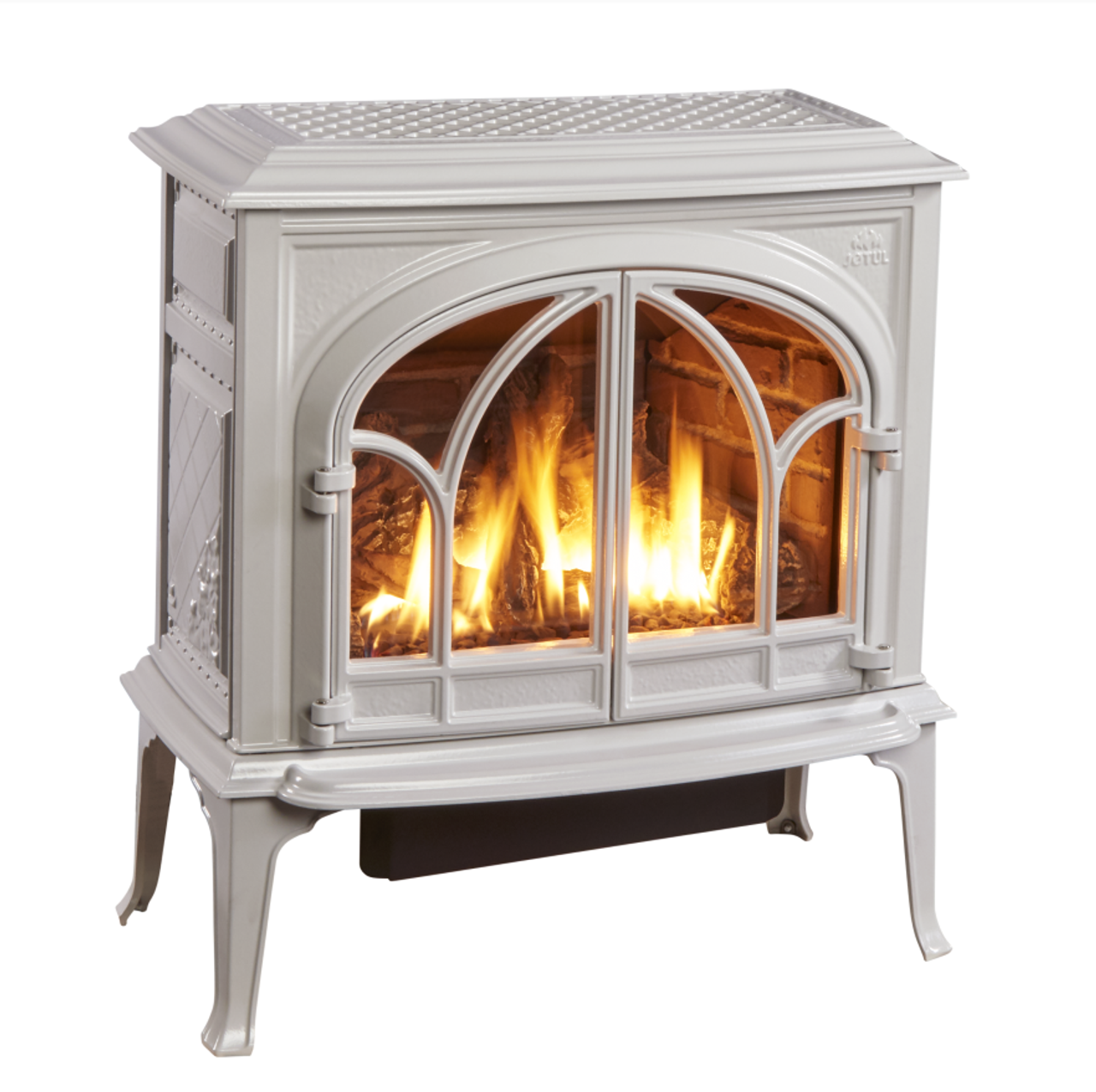 Jotul GF400 DV Gas Stove in Enamel White