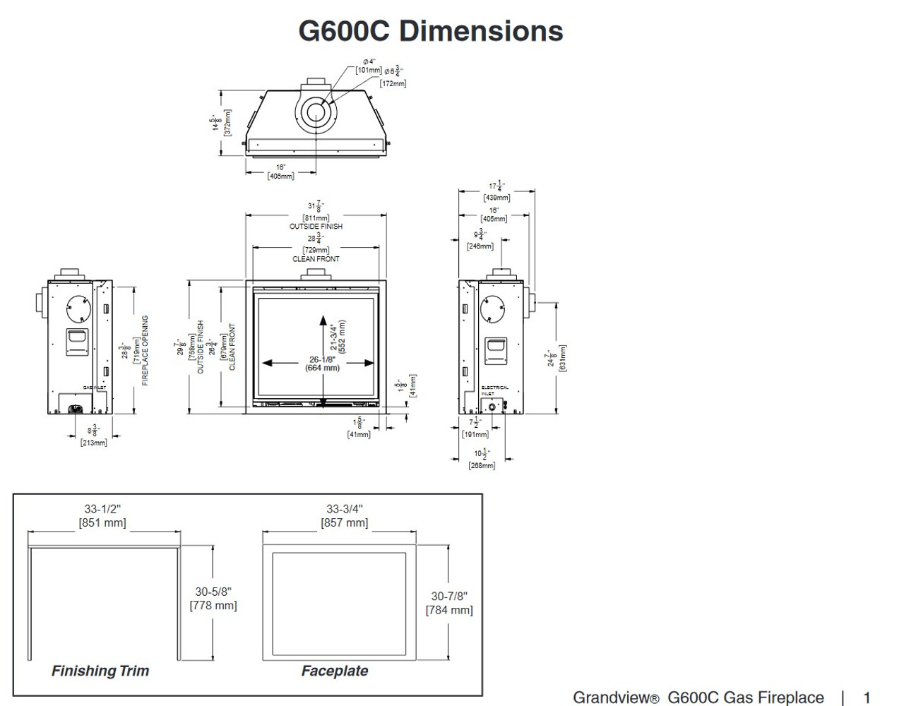 Regency Grandview G600EC Gas Fireplace 