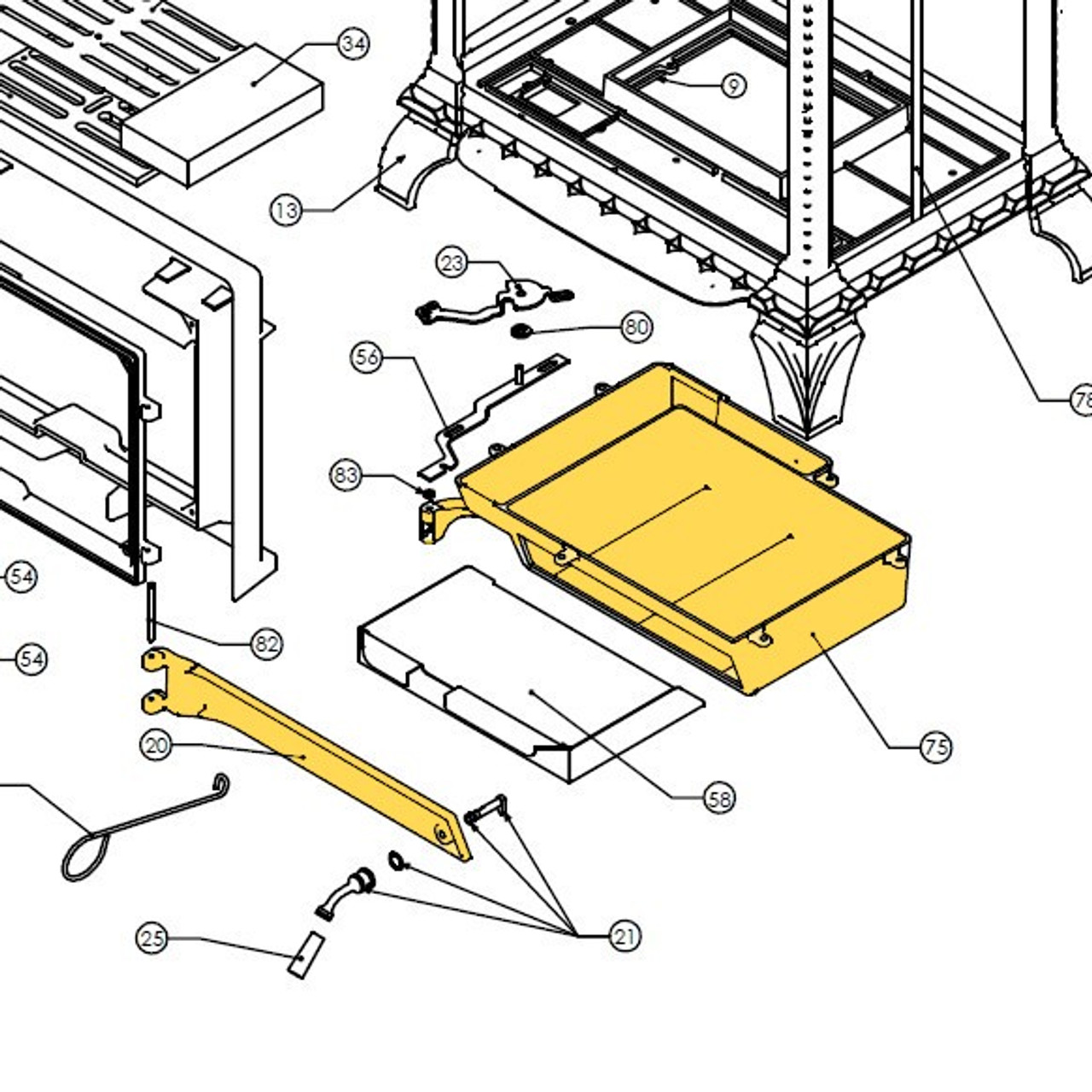 Heritage Ashpan Housing and Door 2010-216 