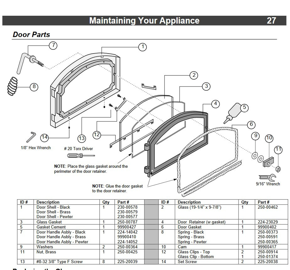 Lopi Complete Large Door 250-02703 - Rocky Mountain Stove & Fireplace