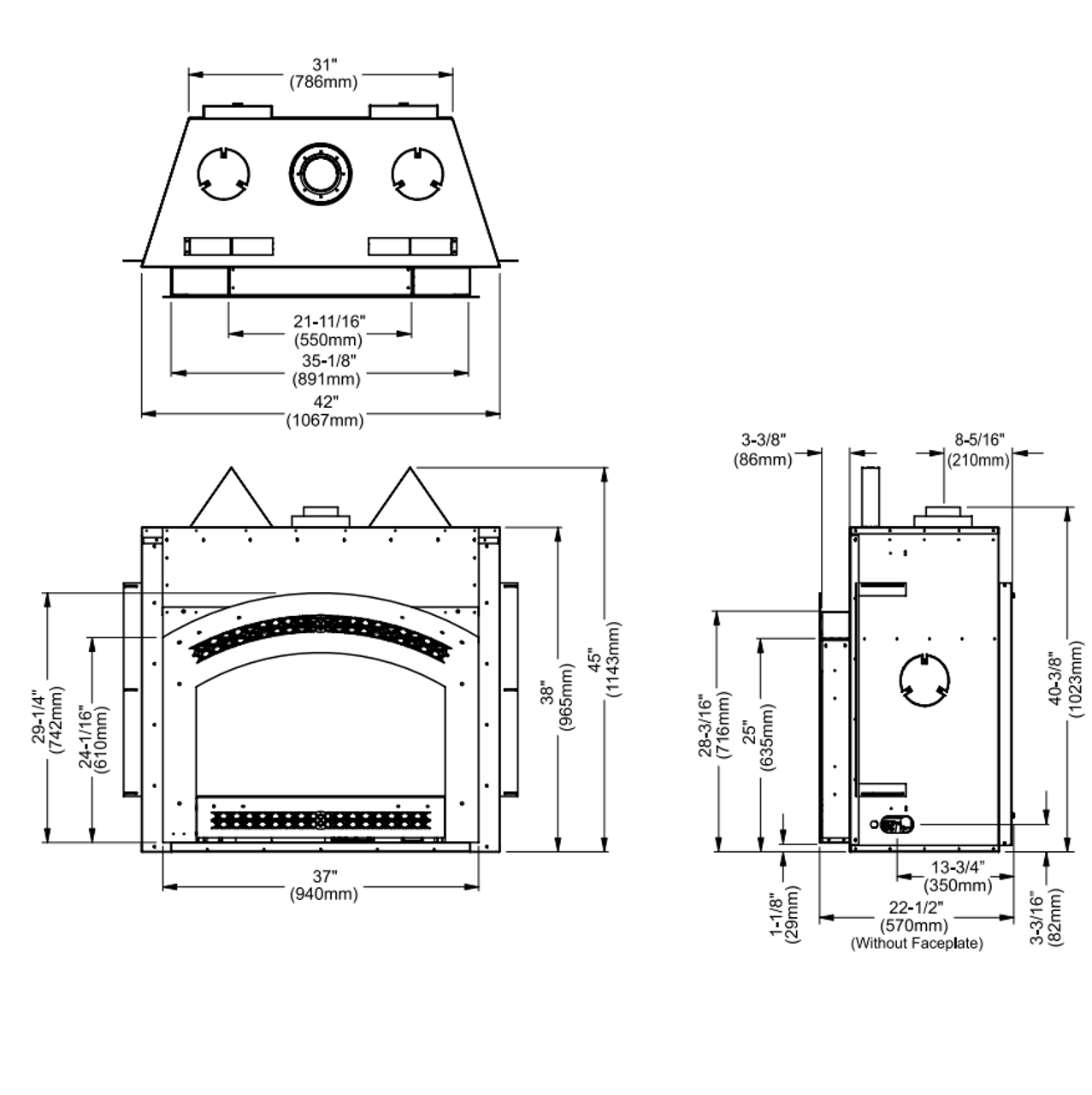 Regency P90 Gas Fireplace