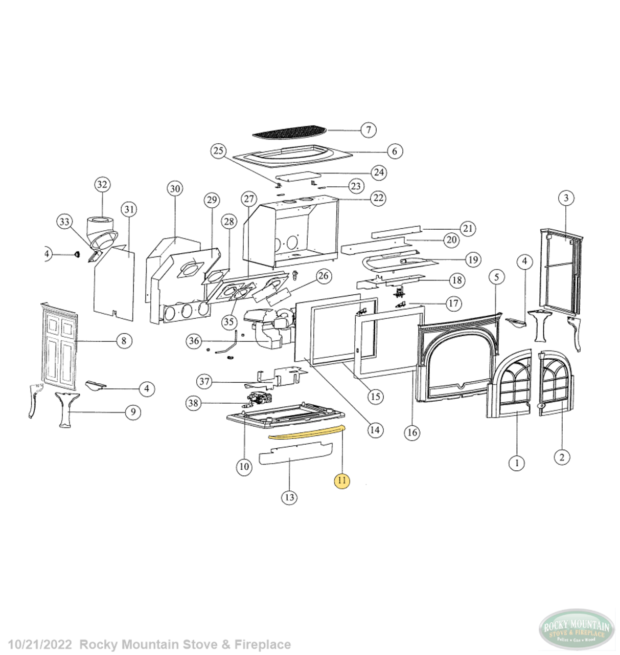 Jotul 10379692 Ash Lip 