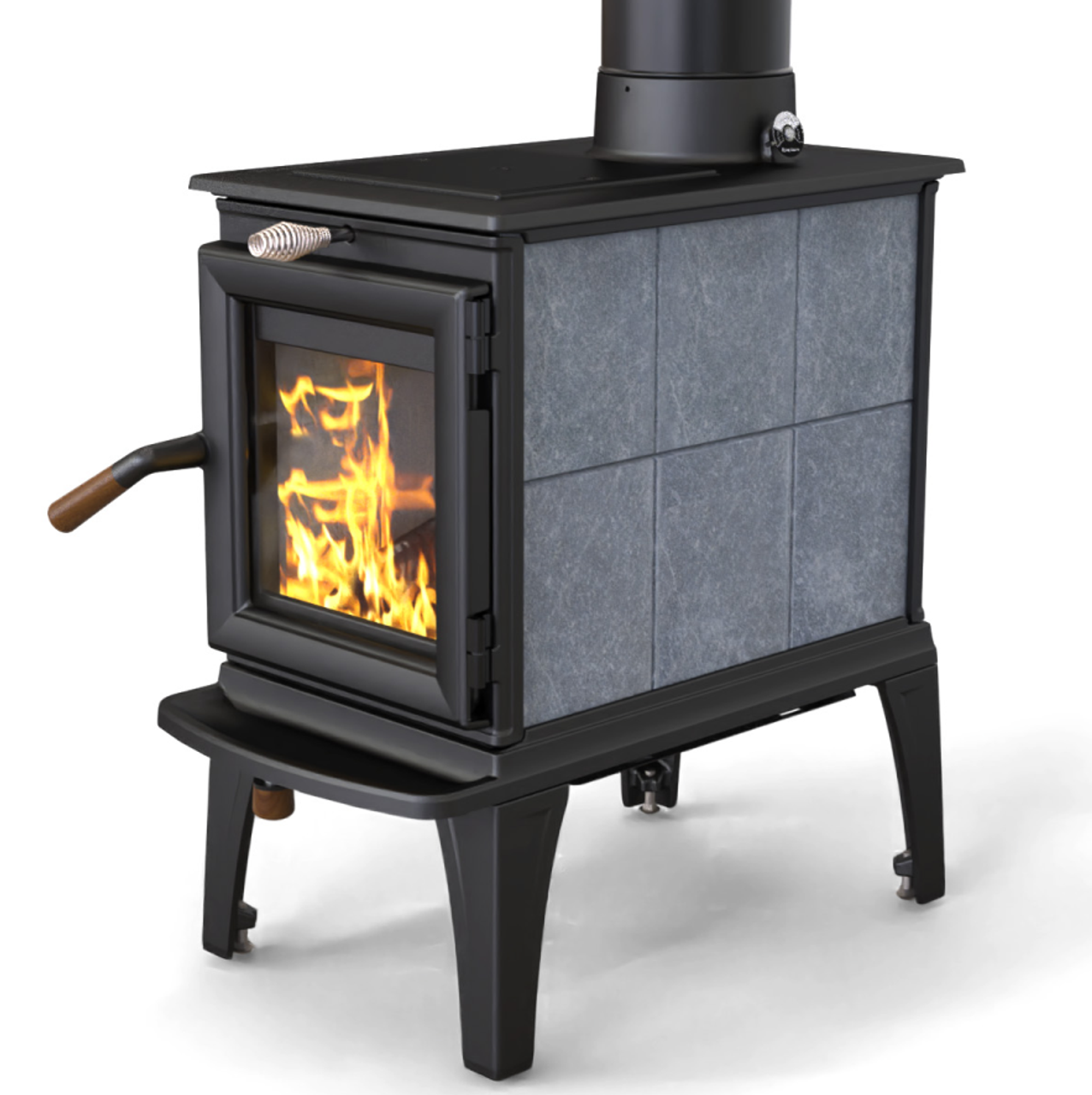 Hearthstone Lincoln Wood Stove in in painted Matte Black