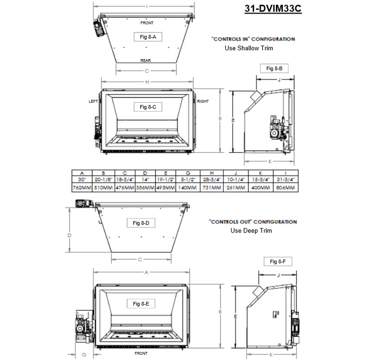 Archgard 31-DVIE33 Gas Insert