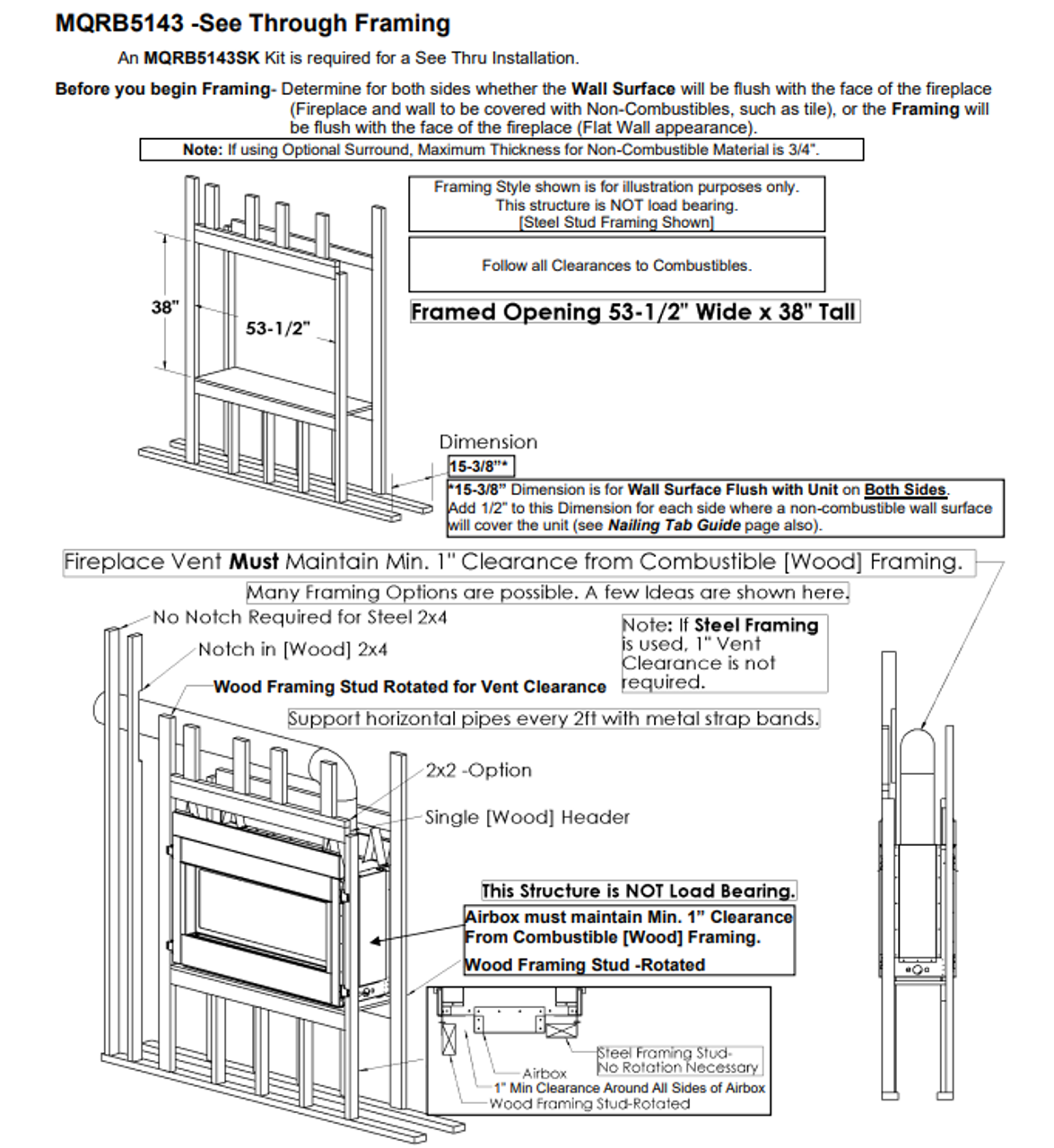 Marquis Infinite 42" See-Through Gas Fireplace 