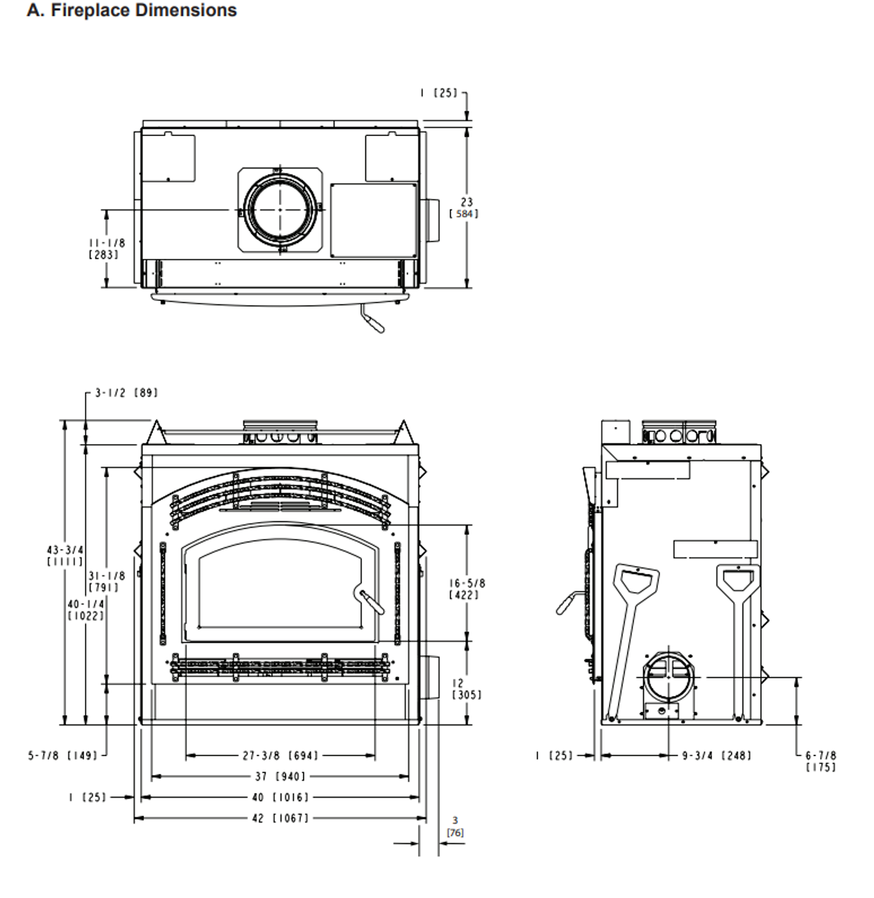 Majestic Pioneer II Wood Burning Fireplace