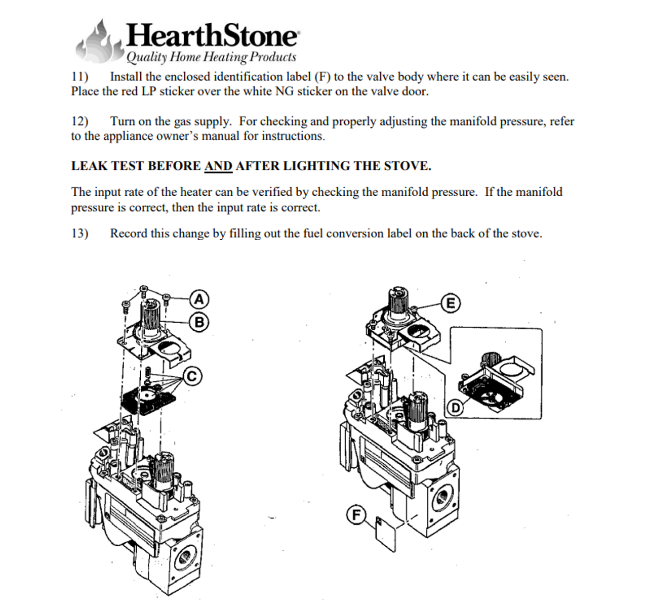 Hearthstone LP Conversion Kit 93-56201