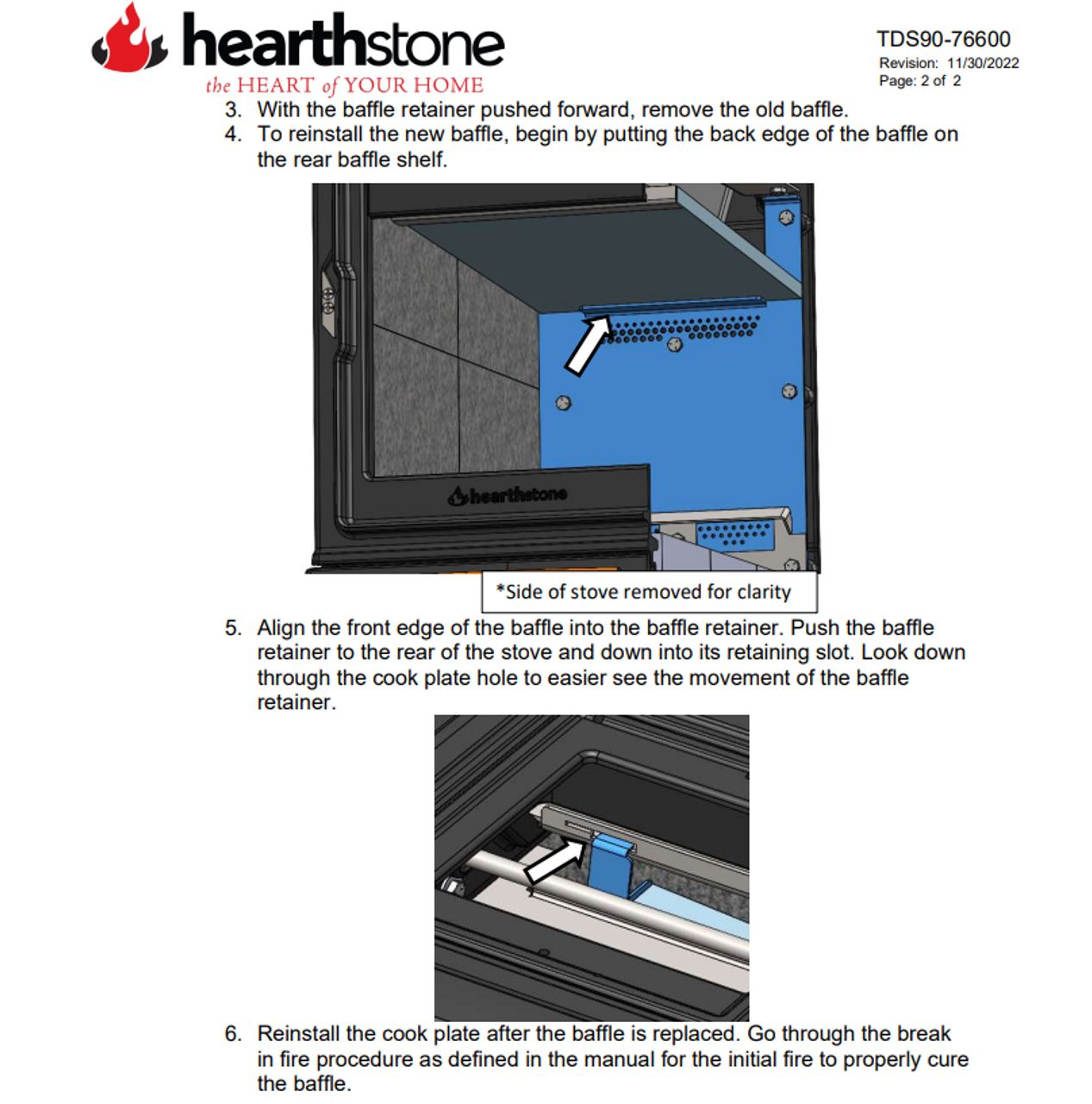 Hearthstone Lincoln Baffle Kit 90-76600