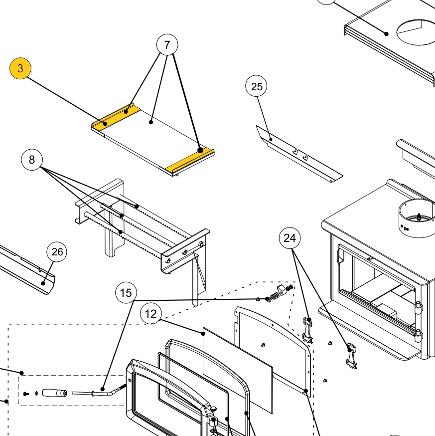 Regency 075-040 Side Baffle Cover