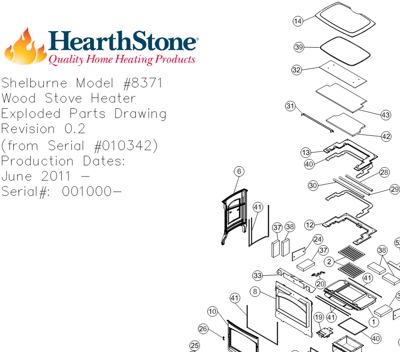 HearthStone Shelburne Upper Baffle 3120-371