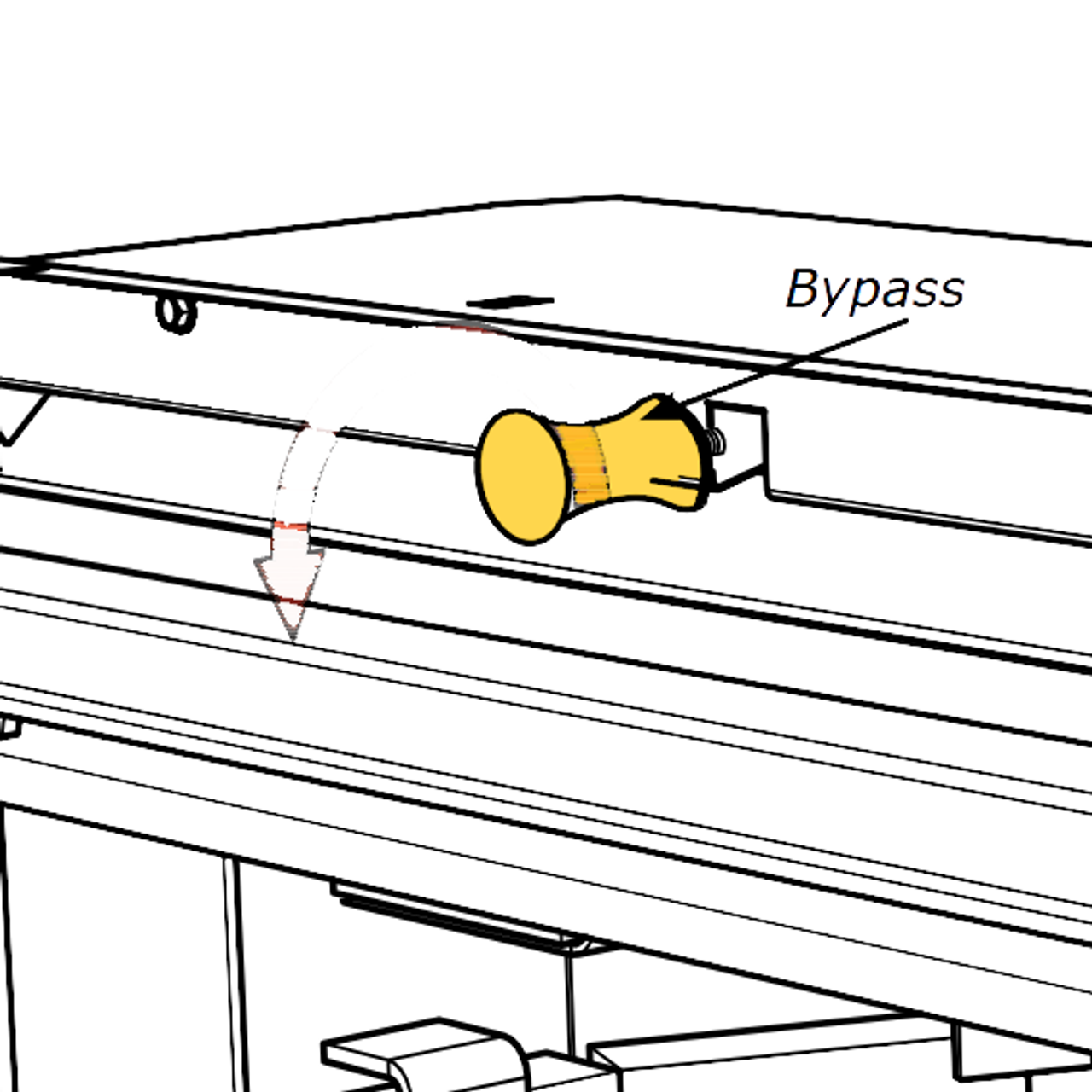 Regency 106-122B Damper Handle