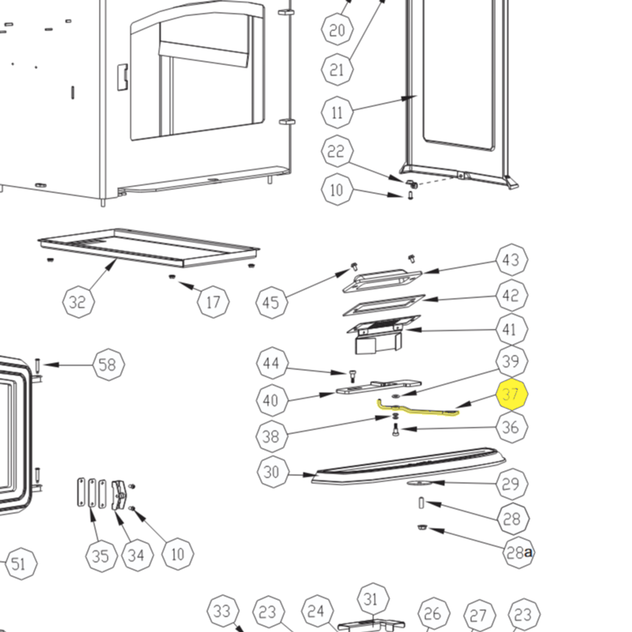 Jotul Air Valve Replacement Handle 157391