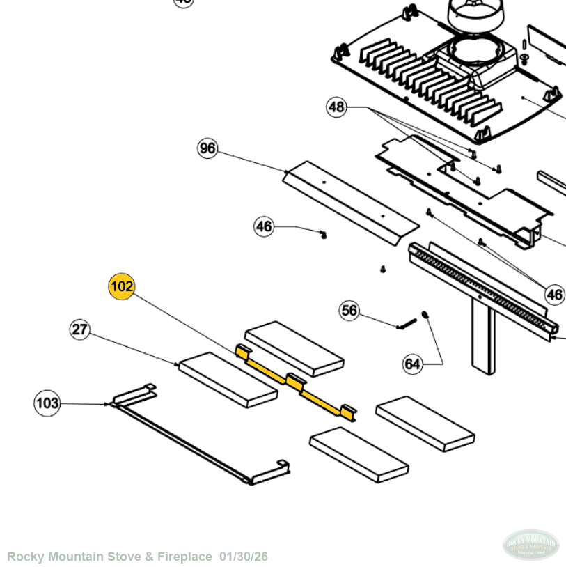 Manchester 8362 Rear Baffle Support (5362-090)