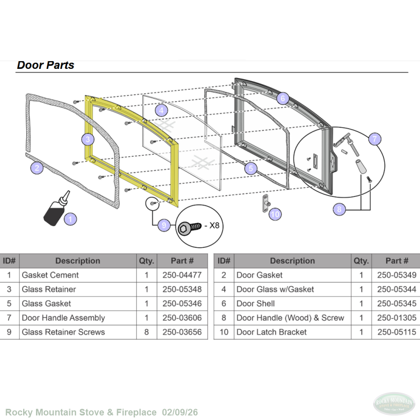  Lopi Large Glass Retainer 250-05348