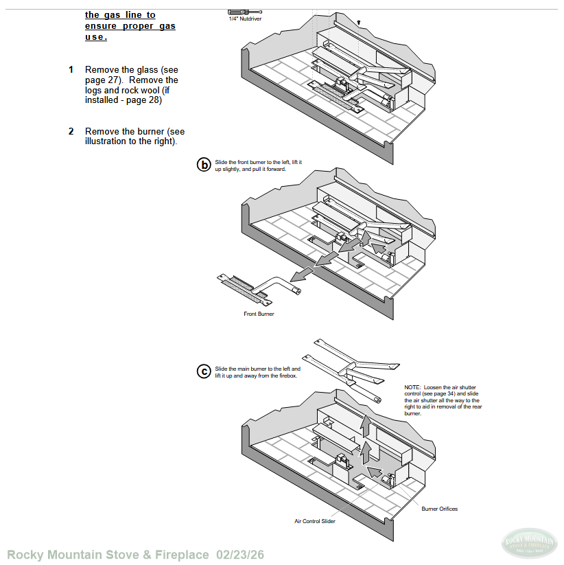 44 DV XXL Rear Burner 93006016
