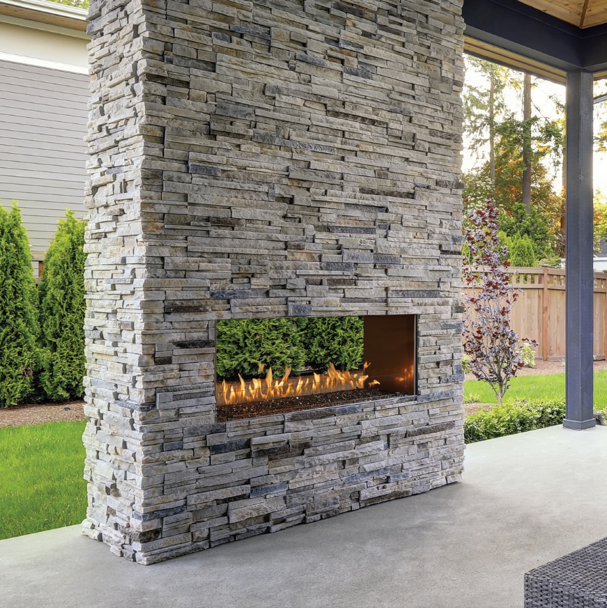 Fire Garden 6424 See-Thru Outdoor Liner Gas Fireplace 94900307