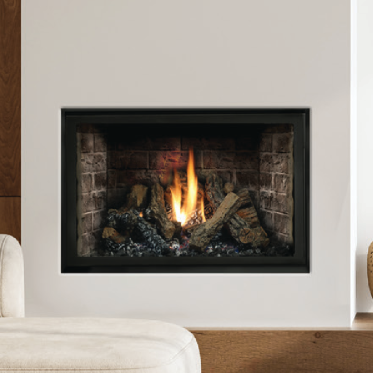 Marquis 36" Solace Gas Fireplace Clean View Face