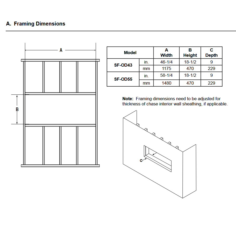 SimpliFire Forum 55" & 43" Outdoor Electric Fireplace