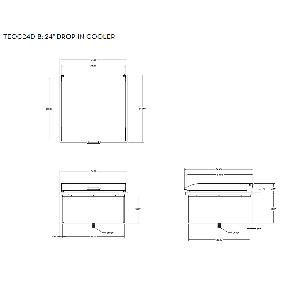 Twin Eagles 24" Drop-in Cooler TEOC24D-B