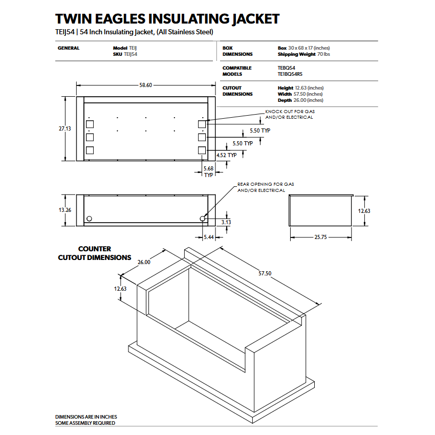 Twin Eagles - 54" Insulating Jacket