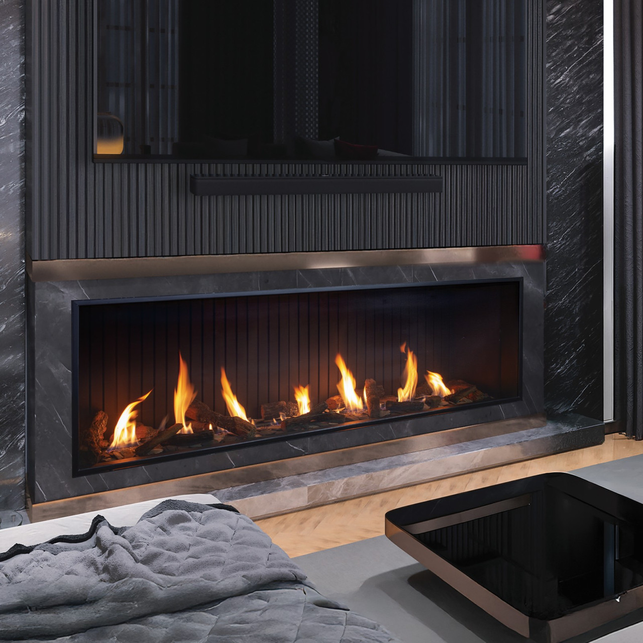 Urbana U75T Tall Linear Gas Fireplace