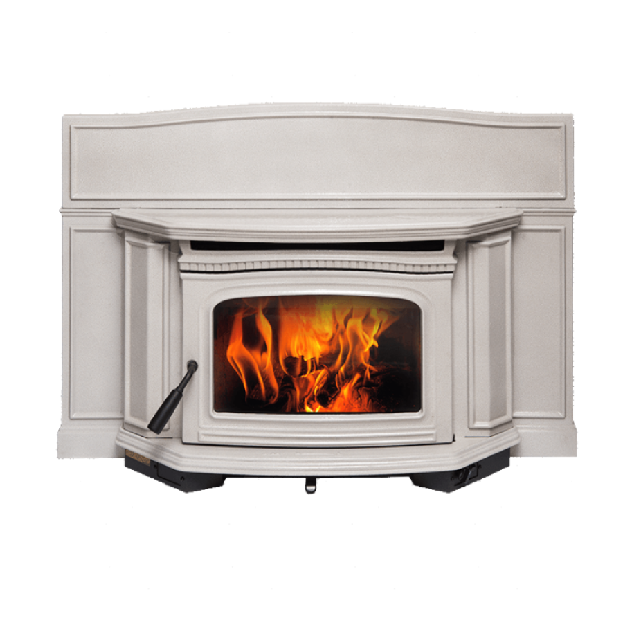 Alderlea T5 Wood Insert in Ivory enamel by Pacific Energy