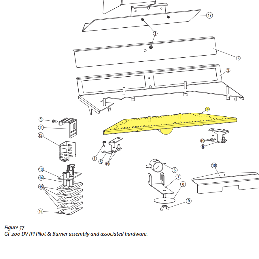 Jotul GF 200 DV IPI  -  Main Burner 157651