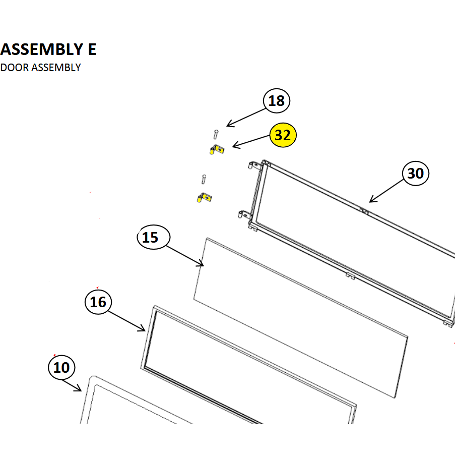 Hearthstone Clydesdale Wood Insert    -   Hinge Bracket 5491-085